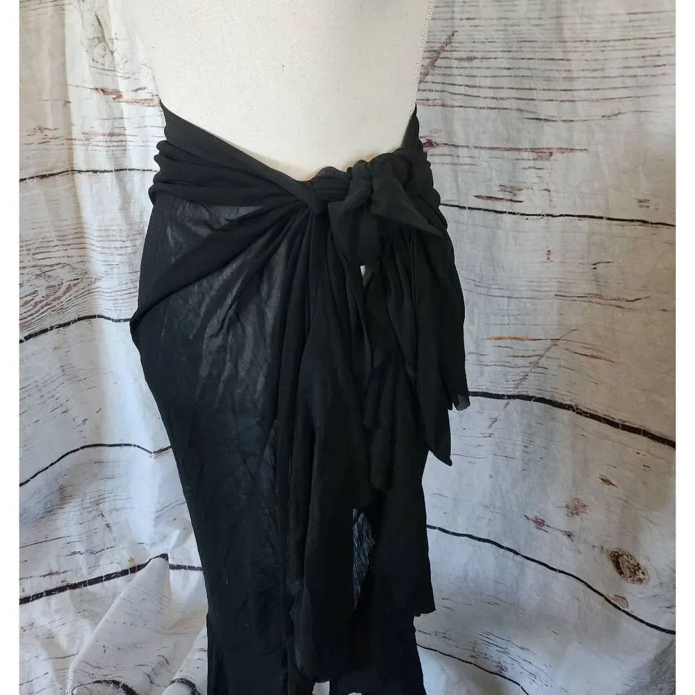 Bleu Rod Beattie Gypset Ruffle Sarong Cover Up Size Medium